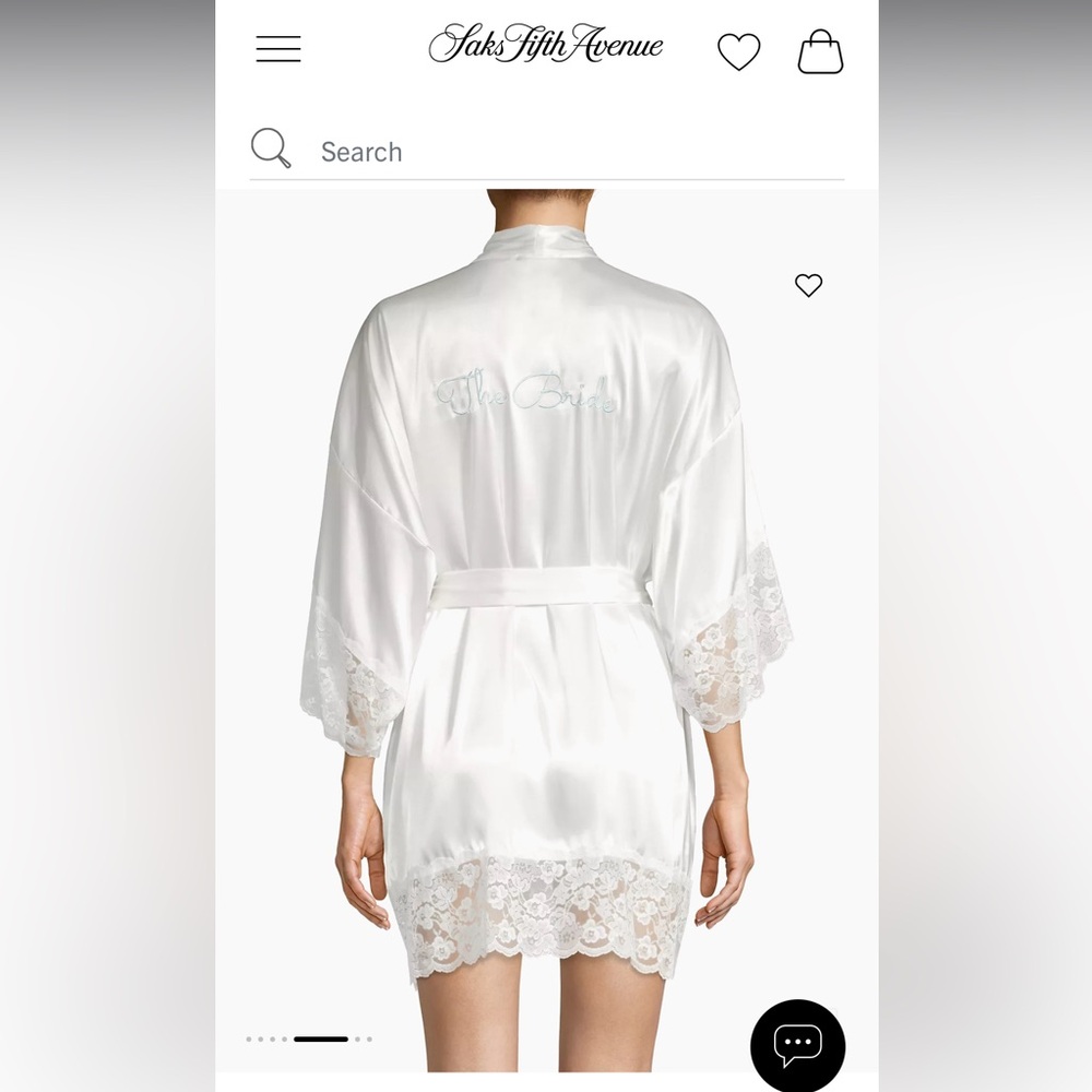 Bloom silk bride robe XS/S